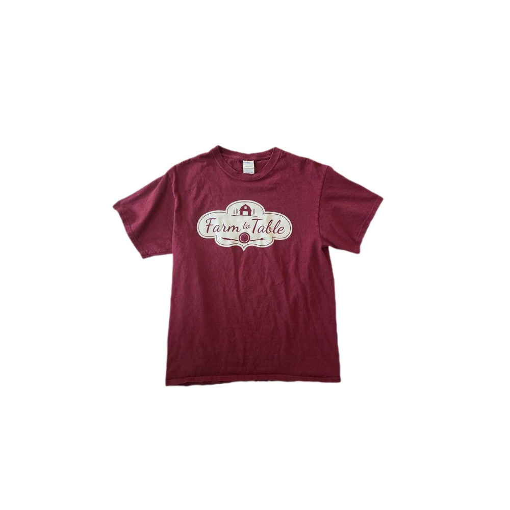 maroon Port & Company farm to table Core Cotton crewneck t-shirt